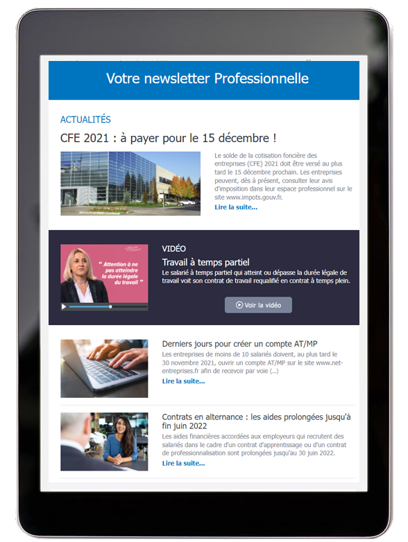 Votre newsletter hebdo